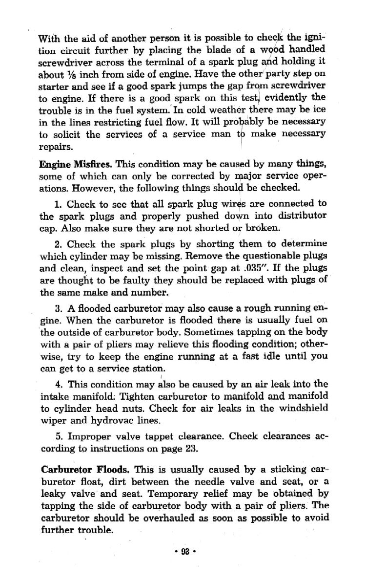 1951 Chevrolet Trucks Operators Manual Page 102